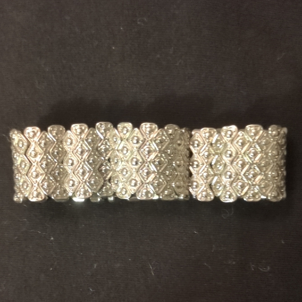 Silver Textured Bracelet